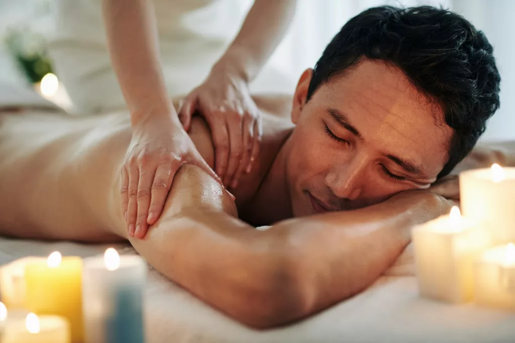 Relaxing spa massage