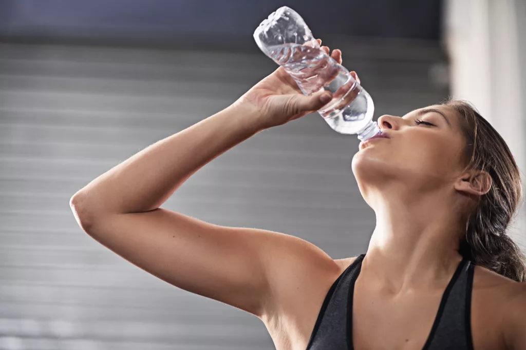 Keeping her body hydrated