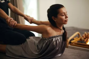 Young Woman Getting Massage