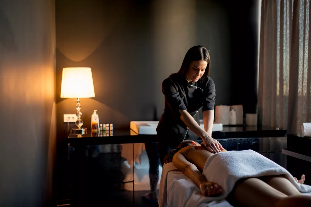 Young woman having a massage